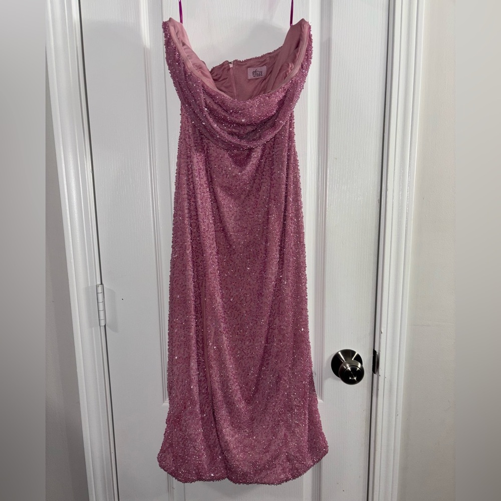 Pink beaded sequin Oh Polly dress